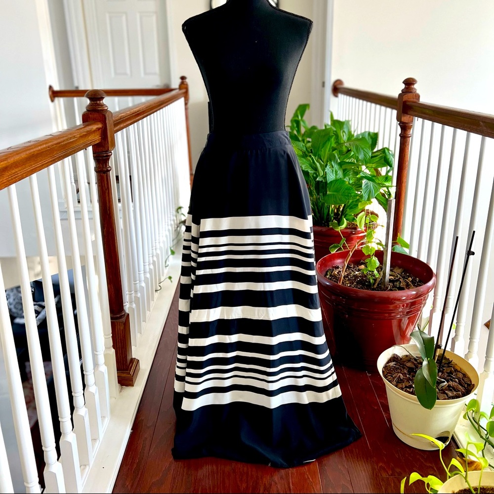 Striped maxi skirt